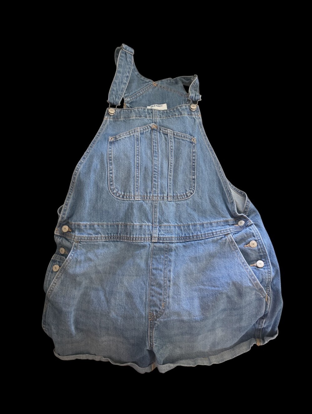 Women's XL Denim Old Navy Overall Shorts EUC.